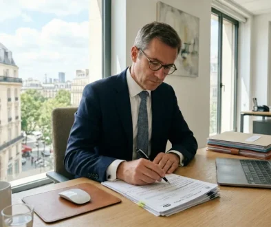 Maître Alexis Germe, avocat fiscaliste à Bordeaux, conseillant un client sur un contrôle fiscal d'entreprise fermée
